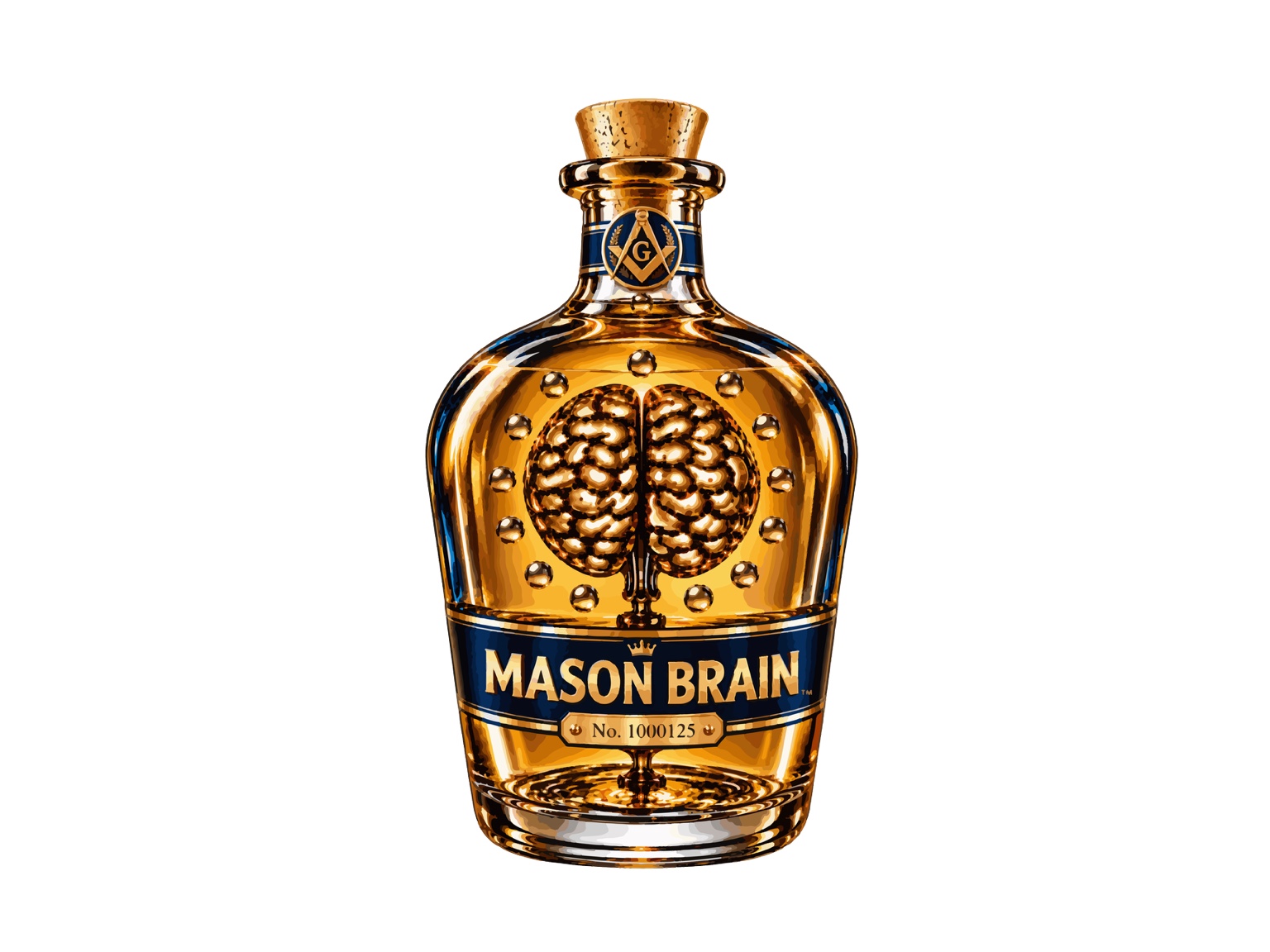 The MasonBrain No. 1000125 bottle emblem
