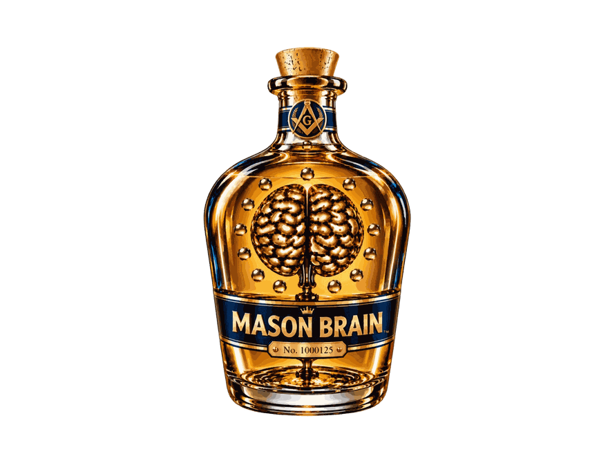 The original MasonBrain No. 1000125 bottle artwork