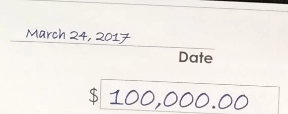 Detail: March 24, 2017, $100,000.00